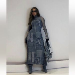 ZARA BLOGGERS FAV PATCHWORK TULLE DRESS